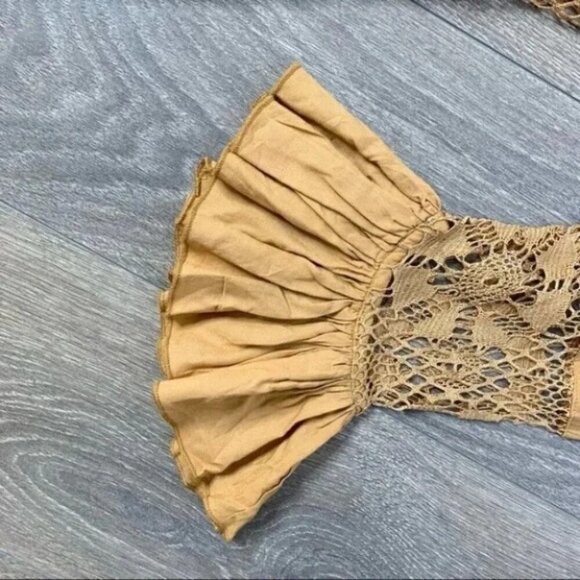 Revolve Tularosa Berkley Mini Dress Ruffle Long Sleeve Saffron Yellow Size XS - Picture 12 of 15